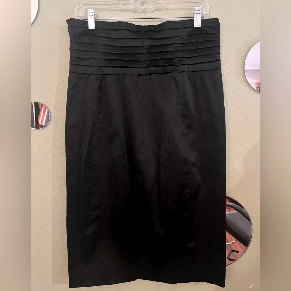 EUC Y2K Vintage Cumber-bun Style High Waisted Satin-Like Pencil Skirt, Size 12